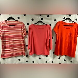 Talbots Women’s 3 Shirt Bundle - size XL Cotton